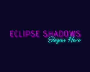 Neon Light Shadow Company logo design