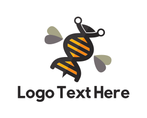 Biology - DNA Gene Bee logo design
