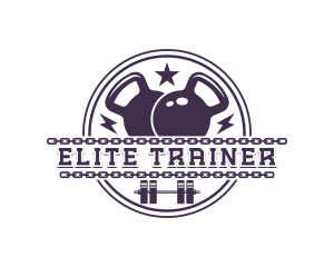 Gym Weights Kettlebell logo design