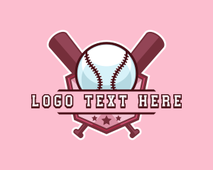 Fire - Baseball Bat Sports logo design