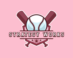 Baseball Bat Sports logo design