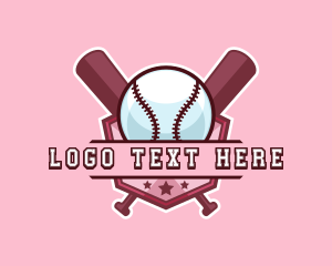 Baseball Bat Sports Logo