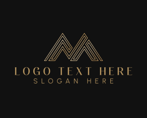 Modern - Gold Premium Business Letter M logo design