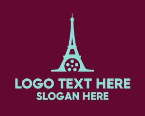 Cinema - Paris Eiffel Tower Films logo design