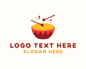 African - African Timpani Drums logo design