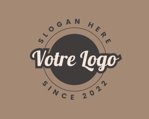 Elegant Script Badge Logo