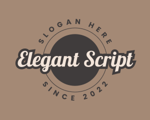 Elegant Script Badge logo design