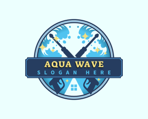 Pressure Wash Wave logo design