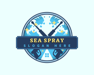 Pressure Wash Wave logo design