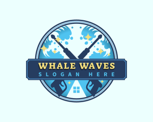 Pressure Wash Wave logo design