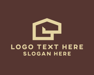 Town House - Beige Home Realtor logo design
