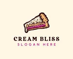 Cream - Tasty Cake Slice logo design