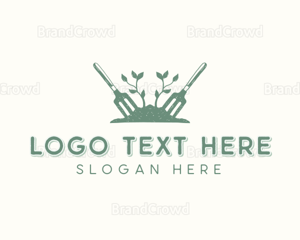 Landscaping Garden Fork Logo