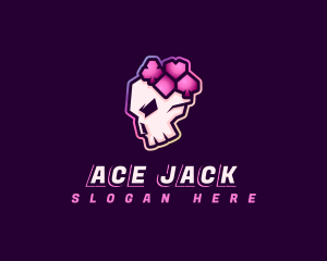 Blackjack - Casino Gaming Skull logo design