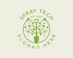 Hose Spray Yard Shovel logo design