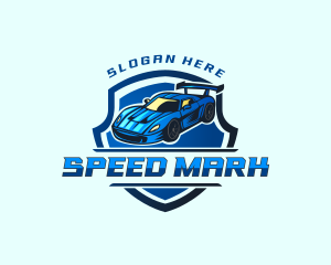 Shield Race Car logo design