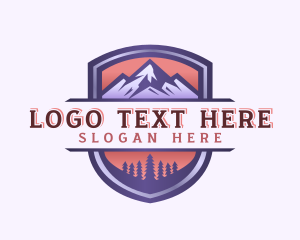 Trip - Mountain Peak Forest logo design
