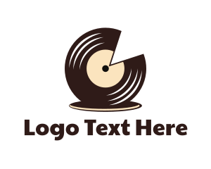 Letter Dj - Vinyl Record Studio logo design