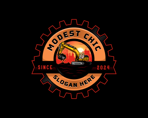 Gear Urban Excavator logo design