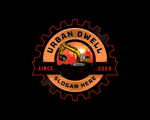 Gear Urban Excavator logo design