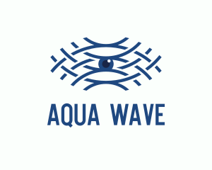 Blue Wave Eye logo design