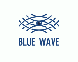 Blue Wave Eye logo design