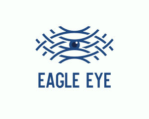 Blue Wave Eye logo design