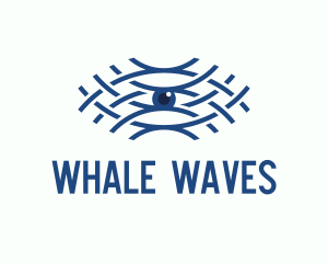 Blue Wave Eye logo design