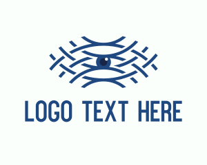 Wireless - Blue Wave Eye logo design