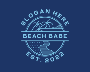 Beach Summer Vacation logo design