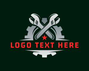 Engine Gear Wrench Repair Logo