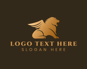 Lux - Deluxe Lion Wings logo design