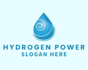 Hydrogen - Liquid Drinking Water logo design