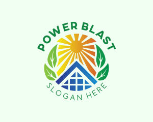 Solar Panel Power logo design