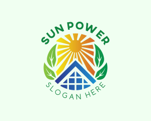 Solar Panel Power logo design