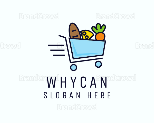 Fast Grocery Cart Logo