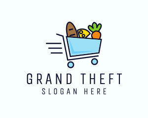 Fast Grocery Cart Logo