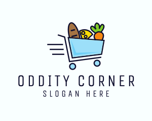 Fast Grocery Cart logo design