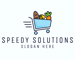 Fast - Fast Grocery Cart logo design