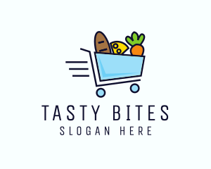 Deli - Fast Grocery Cart logo design