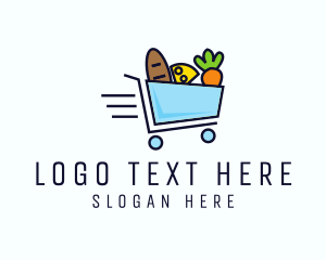 Fast Grocery Cart Logo