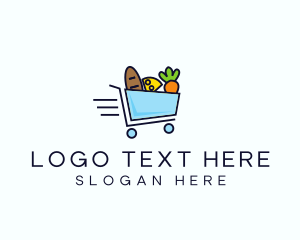 Fast - Fast Grocery Cart logo design