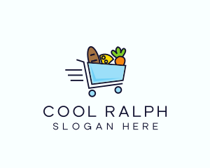 Fast Grocery Cart logo design