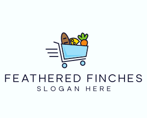 Fast Grocery Cart logo design