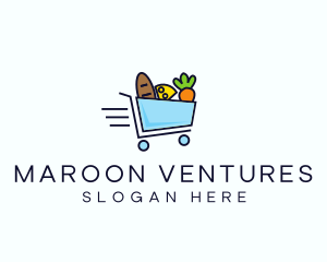 Fast Grocery Cart logo design