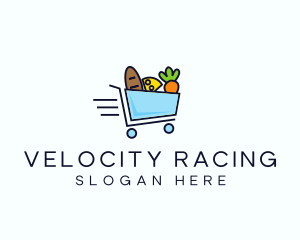 Fast Grocery Cart logo design