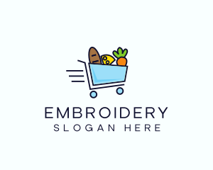 Fast Grocery Cart logo design