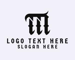 Skate - Tattoo Artist Calligraphy Letter logo design