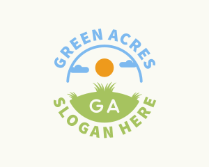 Grass Lawn Countryside logo design