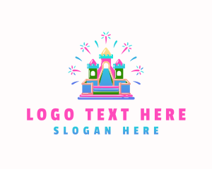 Amusement - Castle Slide Inflatable logo design